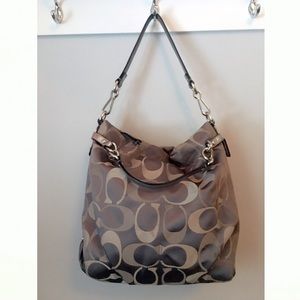 Silver/ Gray Coach Purse